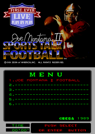 Joe Montana II: Sports Talk Football (Mega-Tech)